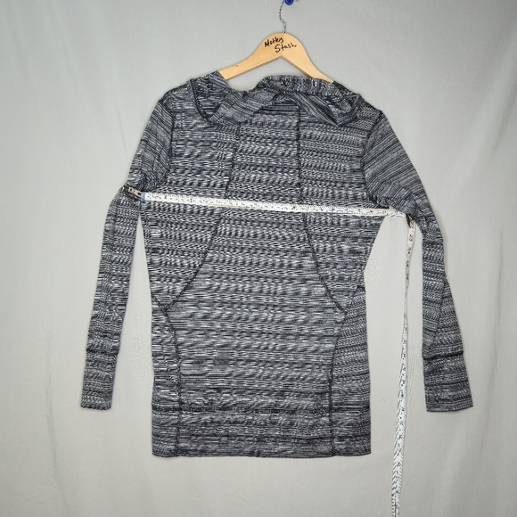 Champion Ladies Gray Striped Long Sleeve Hoodie Size S - Picture 3 of 8